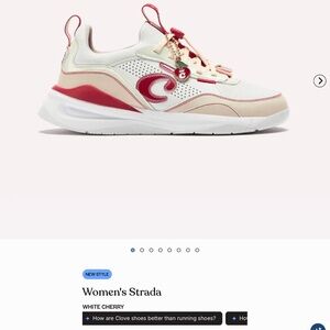 Women's Strada White Cherry Sneakers - W10